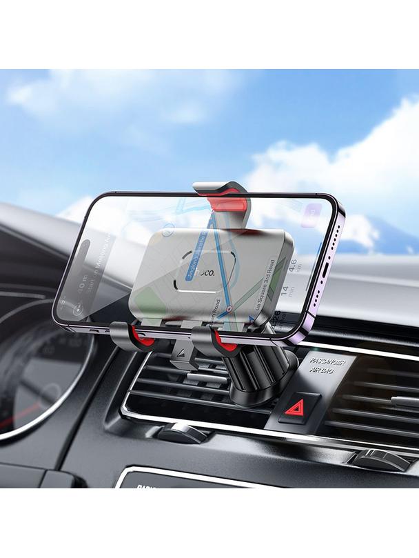 Uchwyt na telefon do samochodu uniwersalny Hoco do kratki H21 czarny