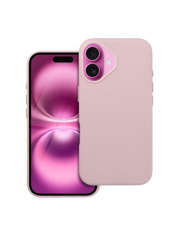 Futerał LEATHER MAG COVER kompatybilny z MagSafe do IPHONE 16 różowy