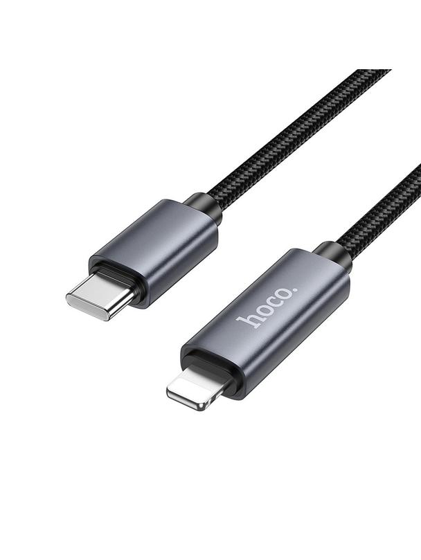 Kabel USB C do Lightning Hoco PD 27W z wyświetlaczem 1 m X112 czarny
