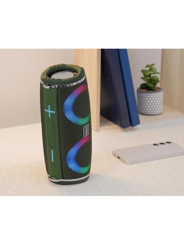 Głośnik bluetooth LED 2 x 5W 2h Hoco HC12 zielony