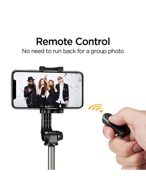 SPIGEN uchwyt selfie z pilotem bezprzewodowym S540W Tripod black