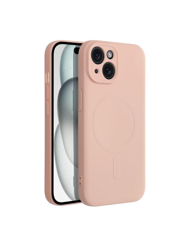 Futerał SILICONE MAG COVER kompatybilny z MagSafe do IPHONE 15 różowy