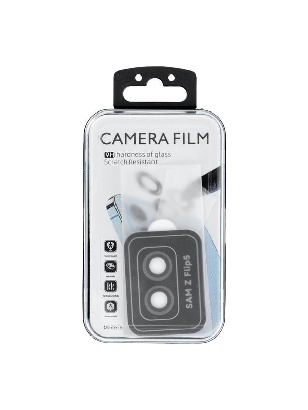 Osłona aparatu PROTECTOR 9H + aplikator do SAMSUNG FLIP 5 czarna