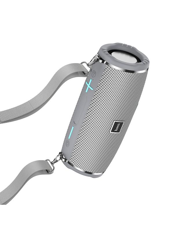 Głośnik bluetooth LED 2 x 5W 2h Hoco HC12 szary