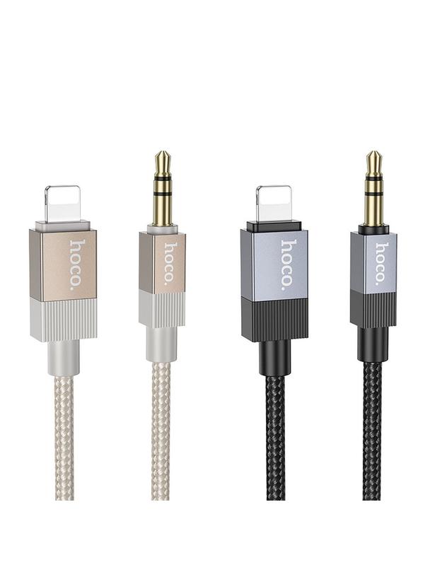 Kabel AUX Jack 3,5 mm (męski) do Lightning (męski) Hoco 1 m UPA32A czarny