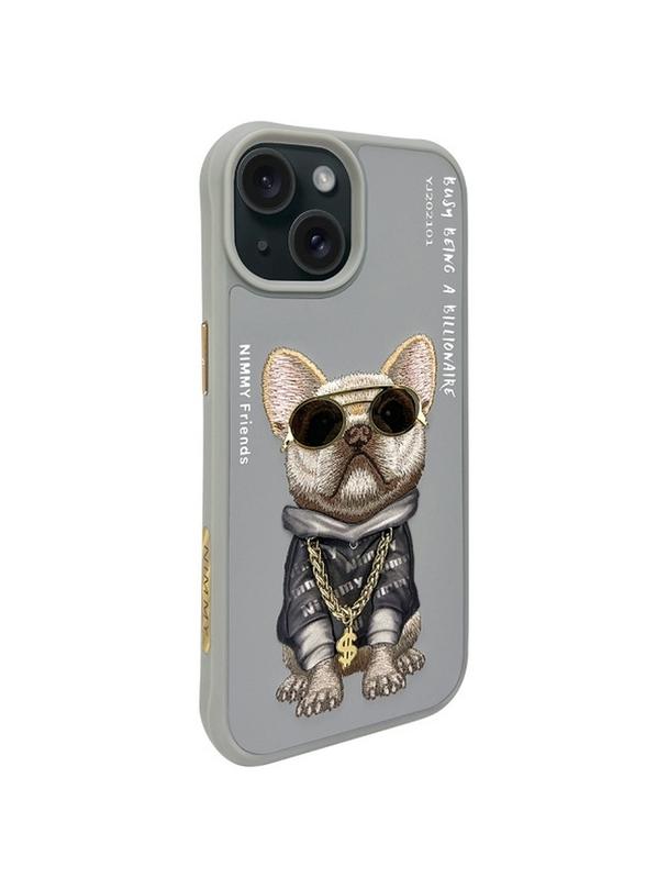 NIMMY futerał GLASSES COOL DOG do IPHONE 15 szary