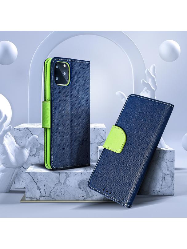 Kabura FANCY Book do XIAOMI Redmi 10 granatowo limonkowy