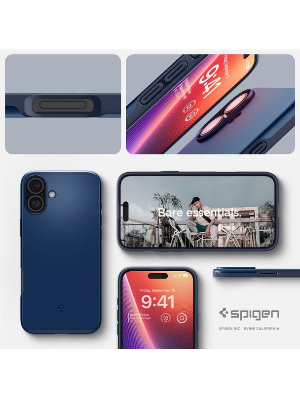 SPIGEN futerał THIN FIT MAG kompatybilny z MagSafe do IPHONE 16 navy blue