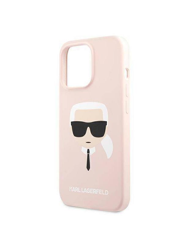 KARL LAGERFELD futerał do IPHONE 13 Pro KLHCP13LSLKHLP (Silicone K. Head) rózowy