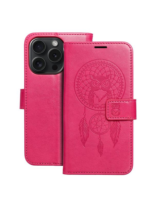 Kabura MEZZO Book do IPHONE 15 Pro łapacz snów magenta
