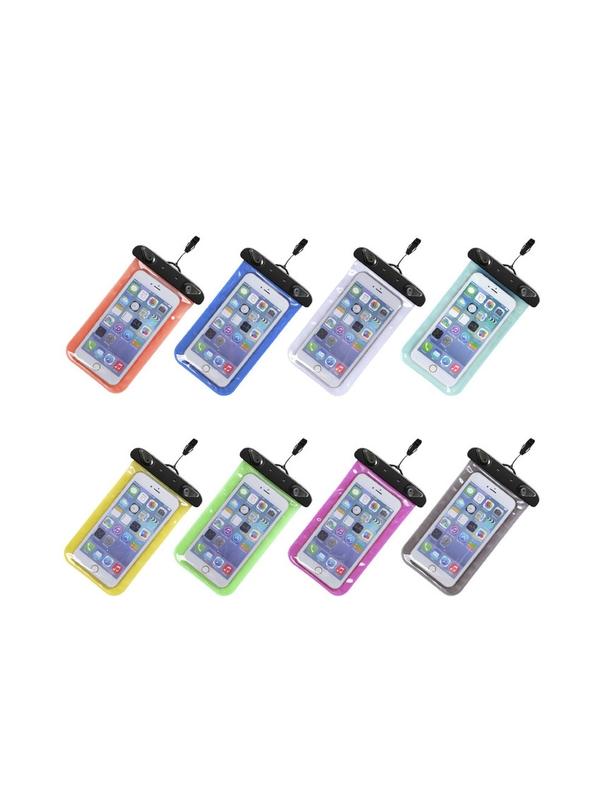 Etui na telefon uniwersalne wodoodporne z plastikowym zamknięciem pomarańczowe