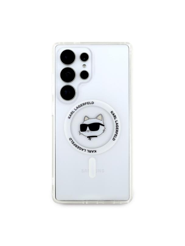 KARL LAGERFELD futerał do SAMSUNG S25 Ultra KLHMS25LHLSCHH (Magnetic IML Metal Choupette Head) biały