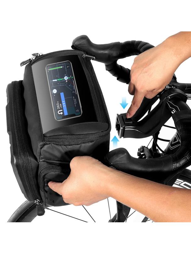 WILDMAN sakwa rowerowa na kierownicę na zamek GS6 4L ( 4" - 7") czarna