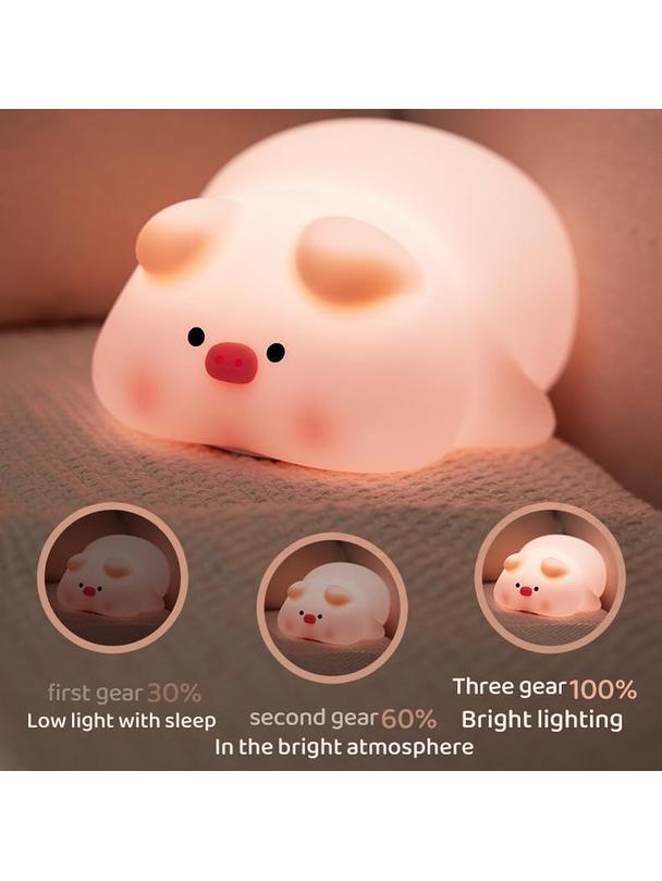 Lampka nocna Świnka Art Deco dotykowy