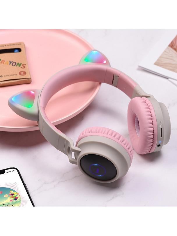 Słuchawki bezprzewodowe nauszne Hoco W27 Kocie Uszy szare