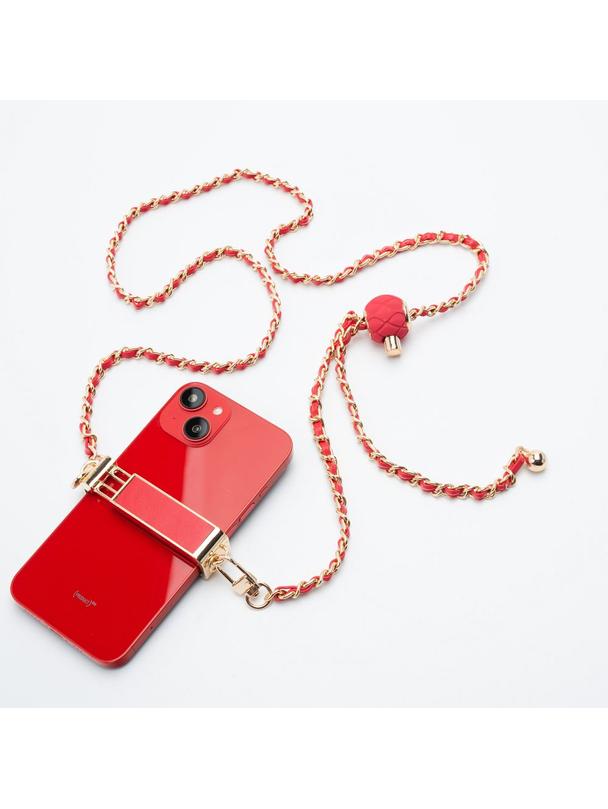 Łańcuch / Smycz z uchwytem GLAMOUR wszystkie modele max 80mm szer. CZERWONY