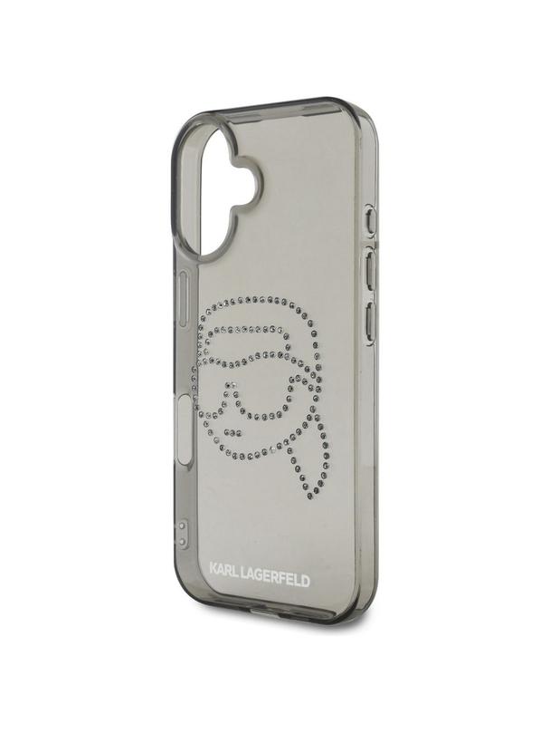 KARL LAGERFELD futerał do IPHONE 16 Pro  KLHCP16LHKHDCELK (IML Rhinestones S K Head) czarny