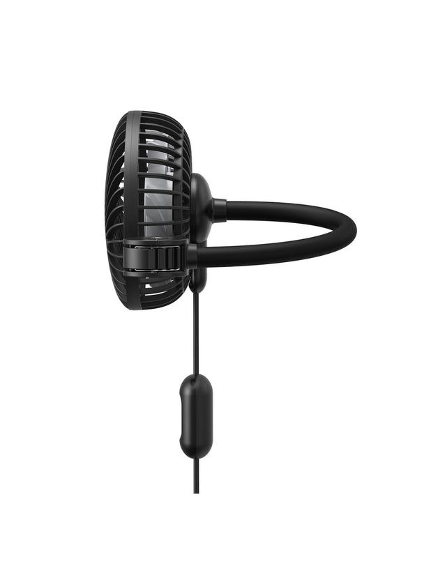 BASEUS wentylator / wiatrak samochodowy na zagłówek na USB czarny CXQC-B03.