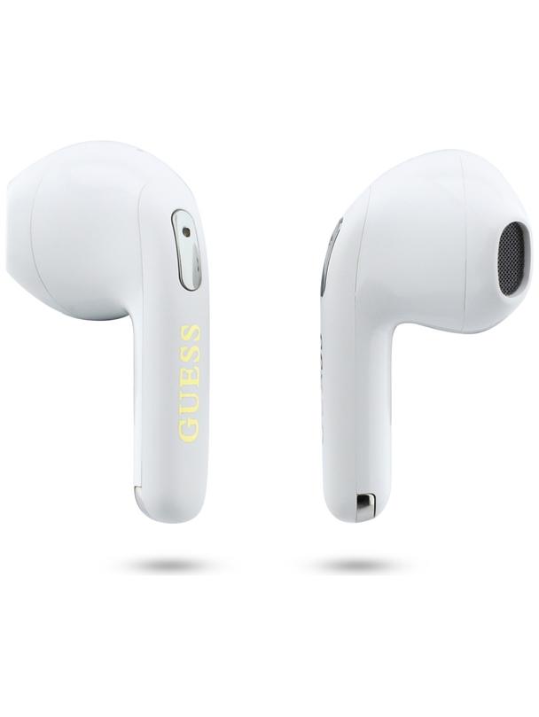 Słuchawki bezprzewodowe douszne Guess TWS GUTWSA15HETH (Small Round Script Print) białe