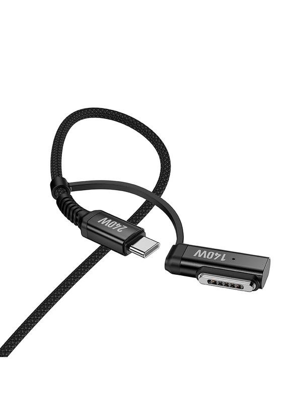 Kabel 2w1 USB C do USB C / Mag3 Hoco 240W 1,8 m U142 czarny