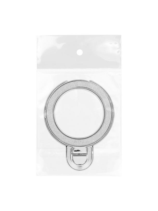 Stojak na telefon CIRCLE GLITTER - naklejany - srebrny