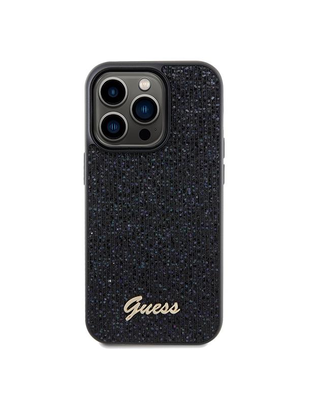GUESS futerał do IPHONE 14 Pro GUHCP14LPMSDGSK (Disco Metal Script) czarny