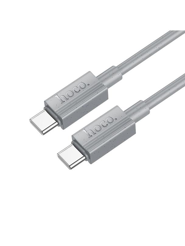 Kabel USB C do USB C Hoco 3A 60W 1 m X107 szary