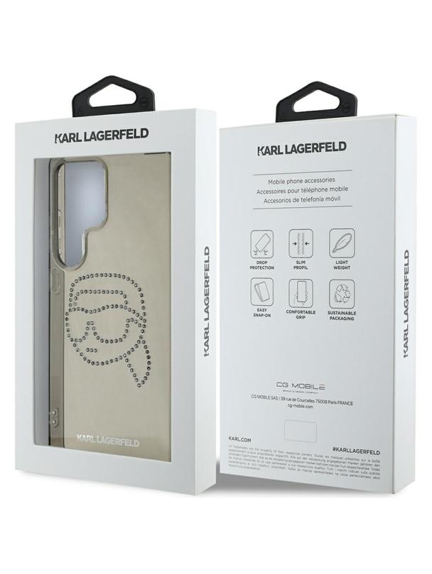 KARL LAGERFELD futerał do SAMSUNG S25 Ultra KLHCS25LHKHDCELK (IML Rhinestones K Head) czarny