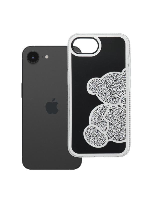 Futerał TEDDY BEAR do IPHONE 16e (SE 4 2025) srebrny