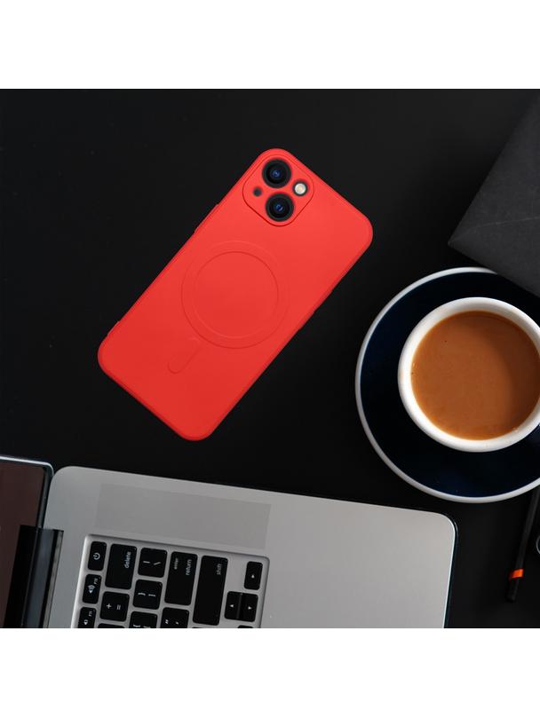 Futerał SILICONE MAG COVER kompatybilny z MagSafe do SAMSUNG S26 Ultra czerwony