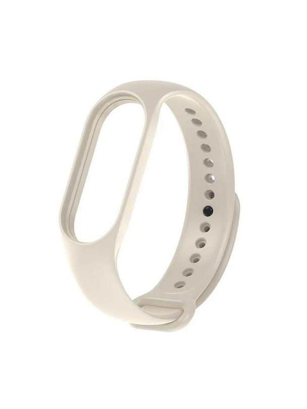 Pasek silikonowy do XIAOMI Mi Band 5 / 6 / 7 kremowy (11)