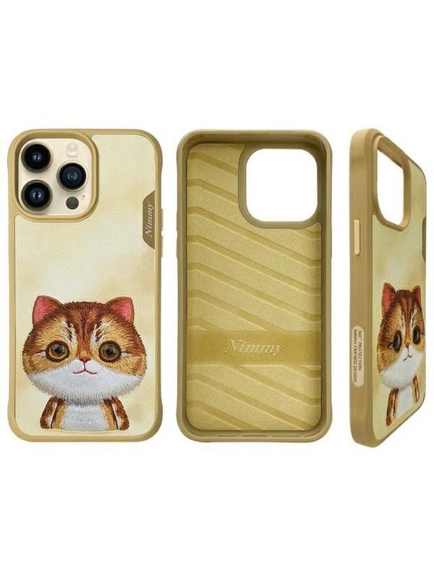NIMMY futerał BIG EYED PET 2.0 Cat do IPHONE 15 Pro Max khaki