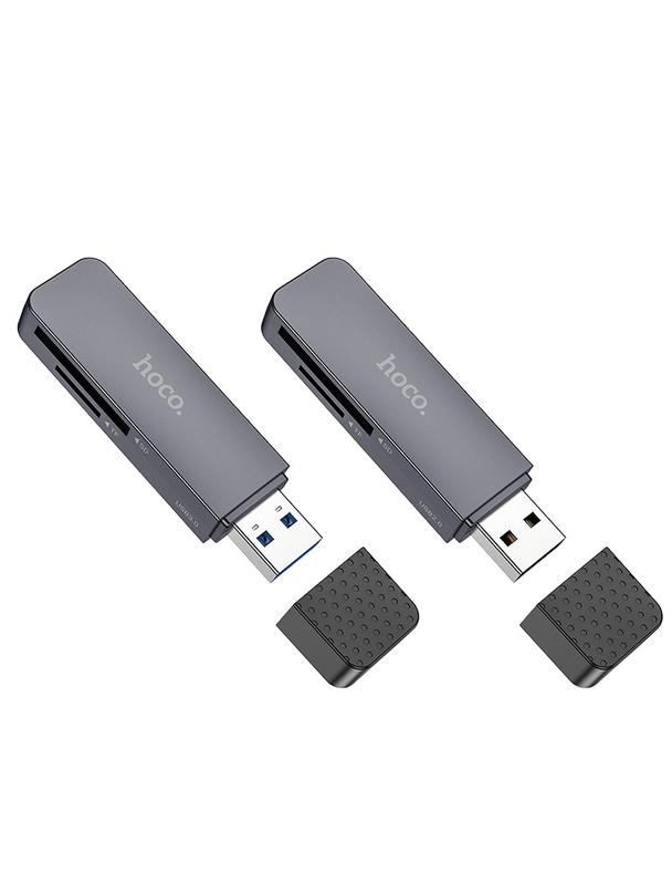 Czytnik kart SD / TF Hoco USB A 3.0 HB45 szary