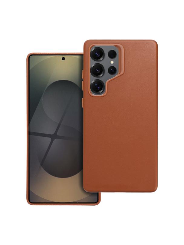 Futerał LEATHER MAG COVER kompatybilny z MagSafe do SAMSUNG S25 ULTRA brązowy