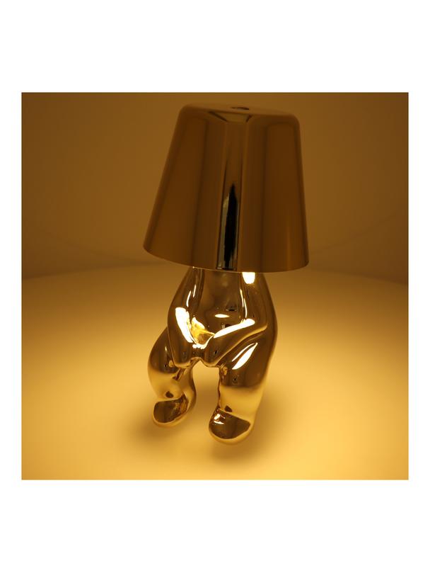 Lampka nocna GOLD MAN Art Deco siedzący (wzór 2) MLTL