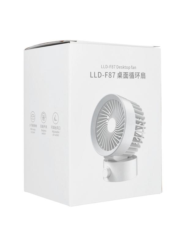 Wentylator / wiatrak biurkowy zasilany z USB A LLD-F87U biały