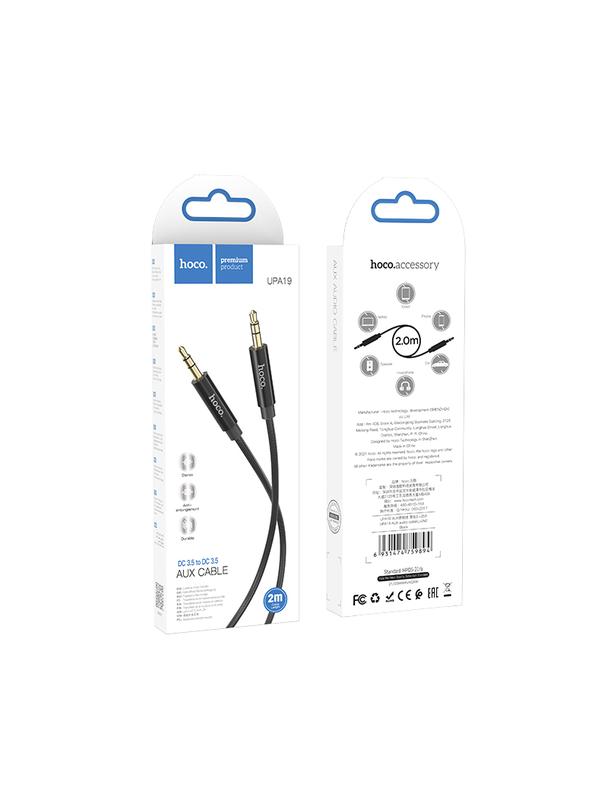 Kabel AUX Jack 3,5 mm do Jack 3,5 mm Hoco 2 m UPA19 czarny