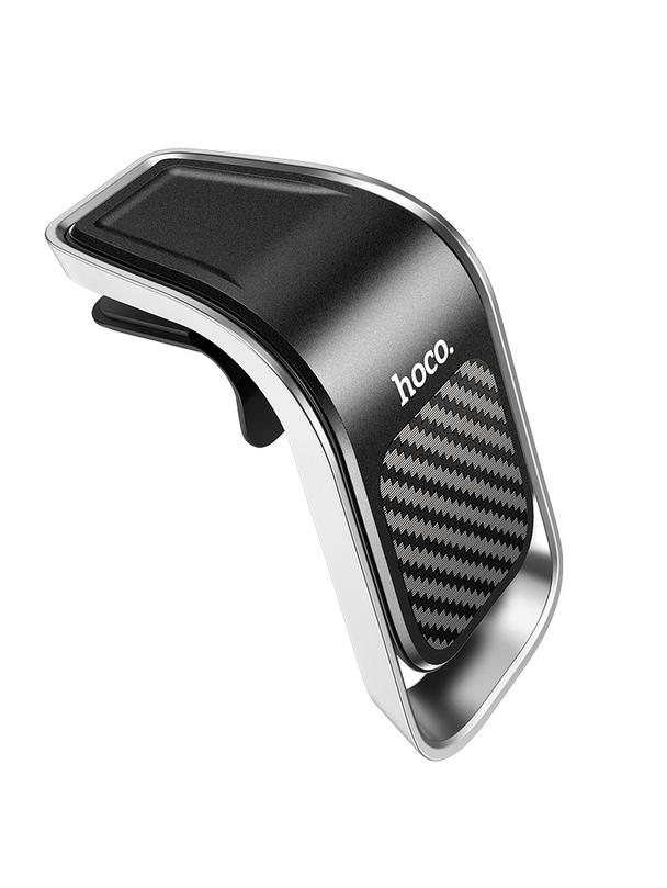 Uchwyt na telefon do samochodu magnetyczny Hoco do kratki CA74 czarno srebrny