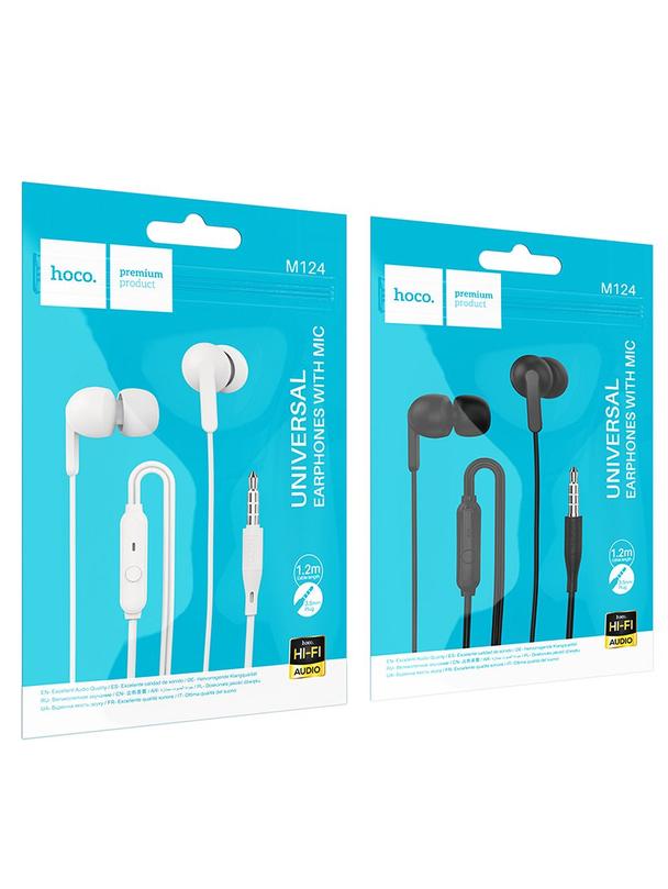 Słuchawki przewodowe douszne Jack 3,5 mm Hoco M124 białe