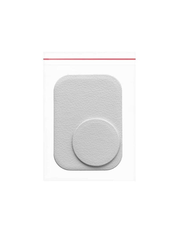 Blaszki do uchwytu magnetycznego skórzane srebrne