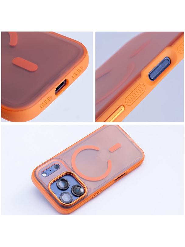 Futerał do iPhone 17 PRO MAX Flexline Mag Cover zgodny z MagSafe pomarańczowy