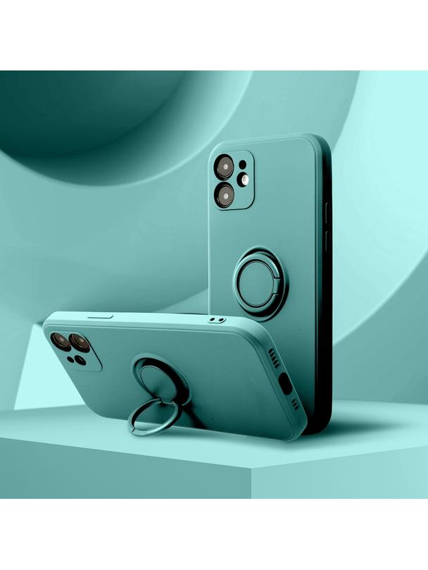 Futerał SILICONE RING do IPHONE 15 Pro zielony