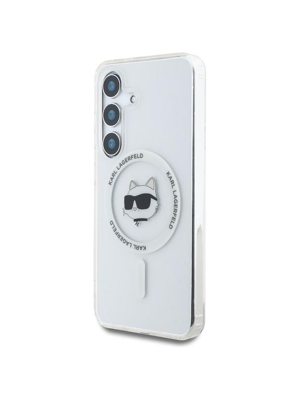 KARL LAGERFELD futerał do SAMSUNG S25 KLHMS25SHLSCHH (Magnetic IML Metal Choupette Head) biały