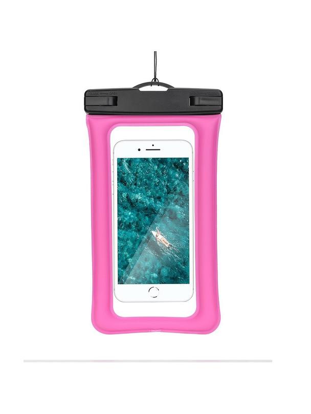 Etui na telefon uniwersalne wodoodporne z plastikowym zamknięciem AIRBAG ciemny róż