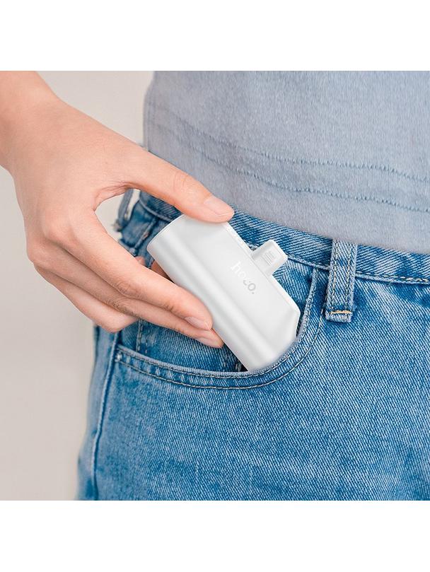 Powerbank Hoco 3000 mAh z wbudowanym złączem USB C J147 biały