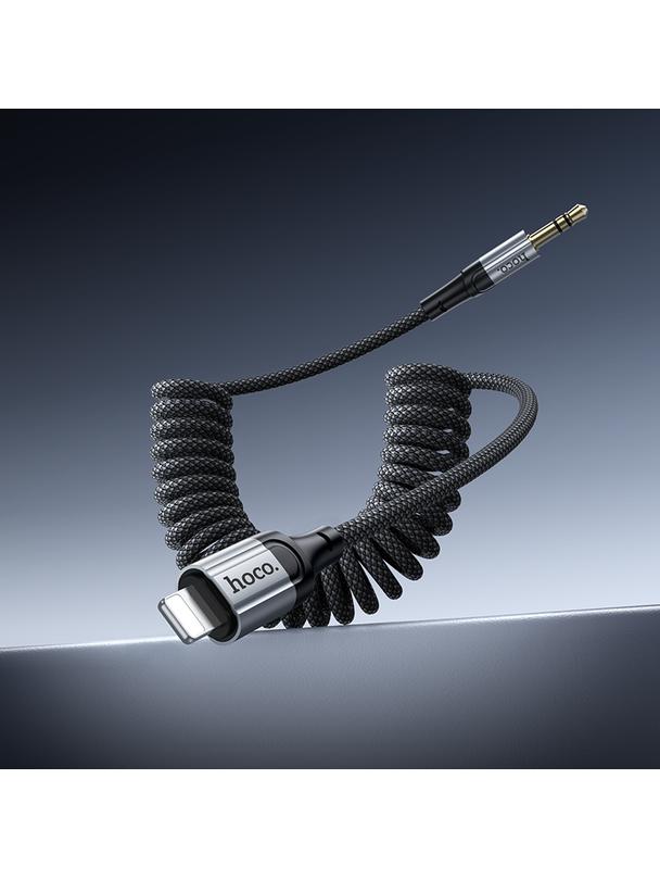 Kabel AUX Jack 3,5 mm do Lightning Hoco 1,5 m UPA33A czarny