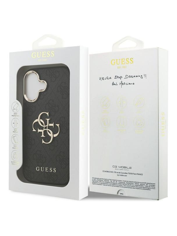 GUESS futerał do IPHONE 17 GUHCP17S4GMGCGR (PU W/ Big 4G Classic Logo) złoto czarny