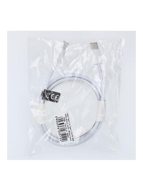 Kabel USB C do USB C PD QC3.0 3A 30W 2 m HD26 biały