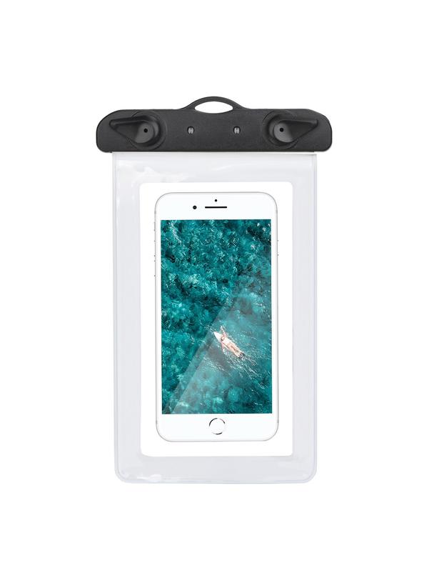 Etui na telefon uniwersalne wodoodporne z plastikowym zamknięciem białe