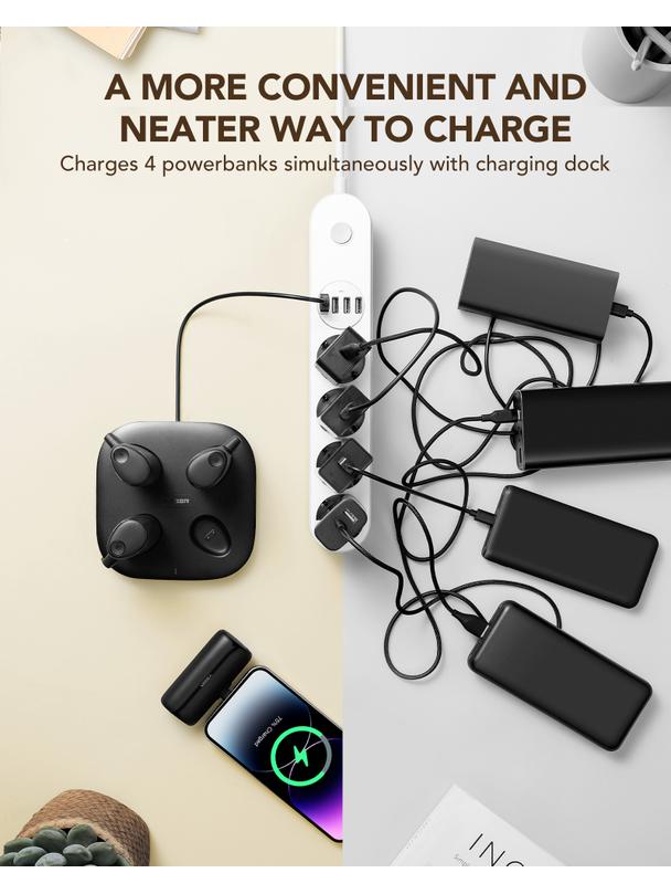 Powerbank Veger Pogo (W007CK) zestaw 4 x 5000 mAh czarny